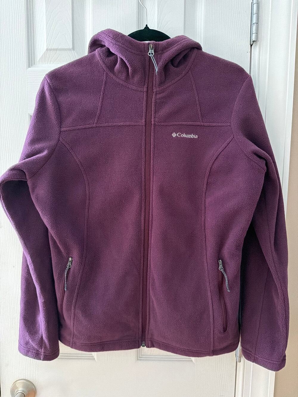 Columbia Small Full Zip Fleece Hoodie Plum/Purple Jacket